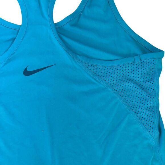 Nike Women's Blue Racerback Tank Top M Gym Running Sleeveless - Picture 5 of 6